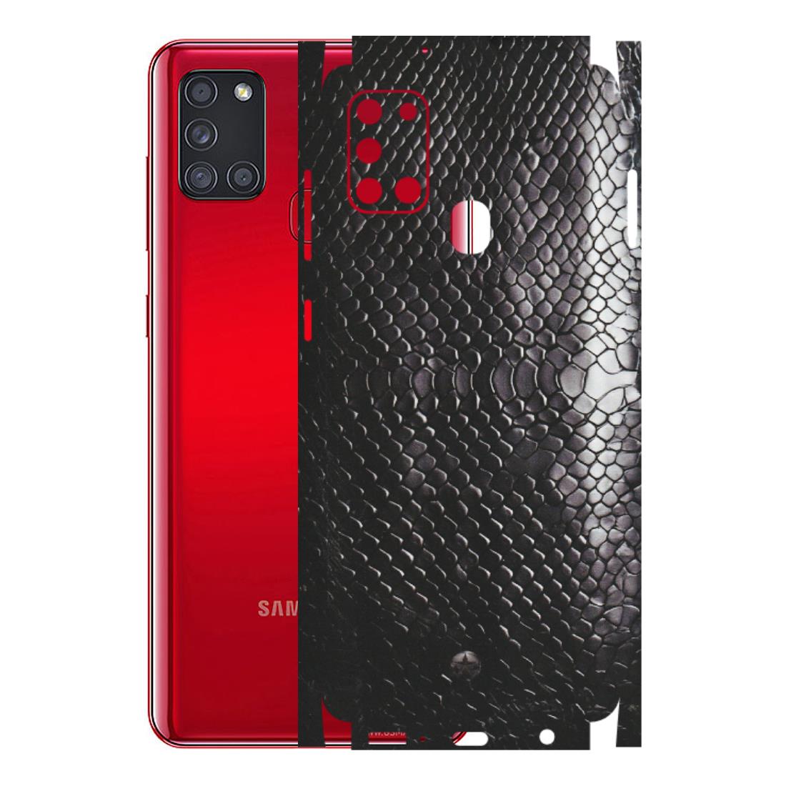 Samsung A/S Series Phone Skins (All Models) - Black Snack Leather - Matte Finish (M-147) Samsung Galaxy A21S