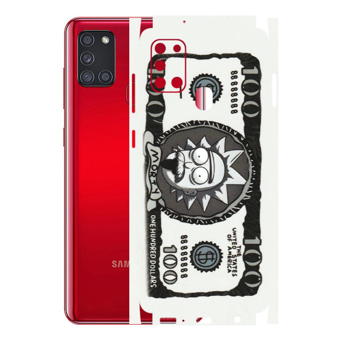 Samsung A/S Series Phone Skins (All Models) - Rick And Morty Hundred Dollar Anime - Matte Finish (M-161) Samsung Galaxy A21S