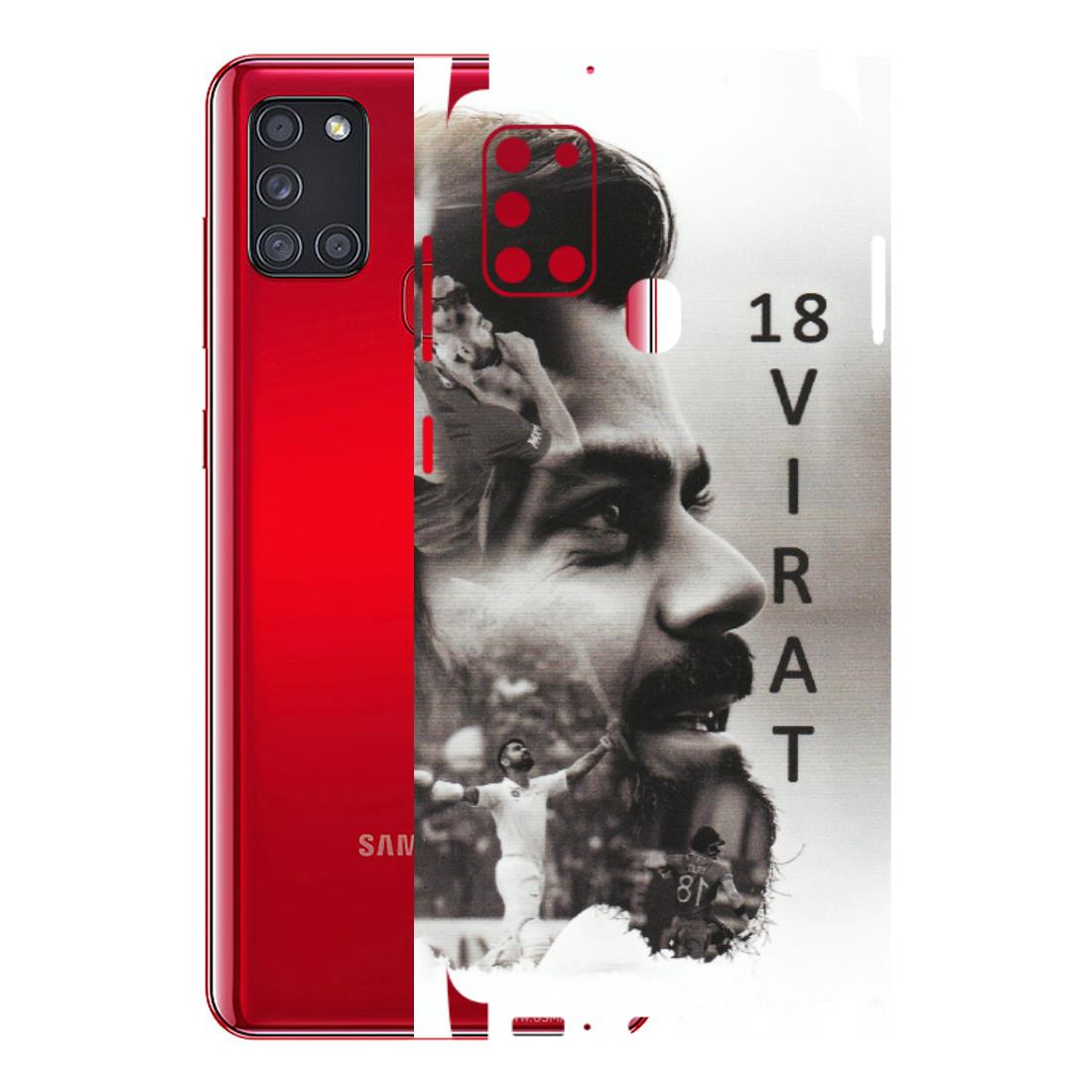 Samsung A/S Series Phone Skins (All Models) - Virat Kohli Cricketer - Matte Finish (M-163) Samsung Galaxy A21S
