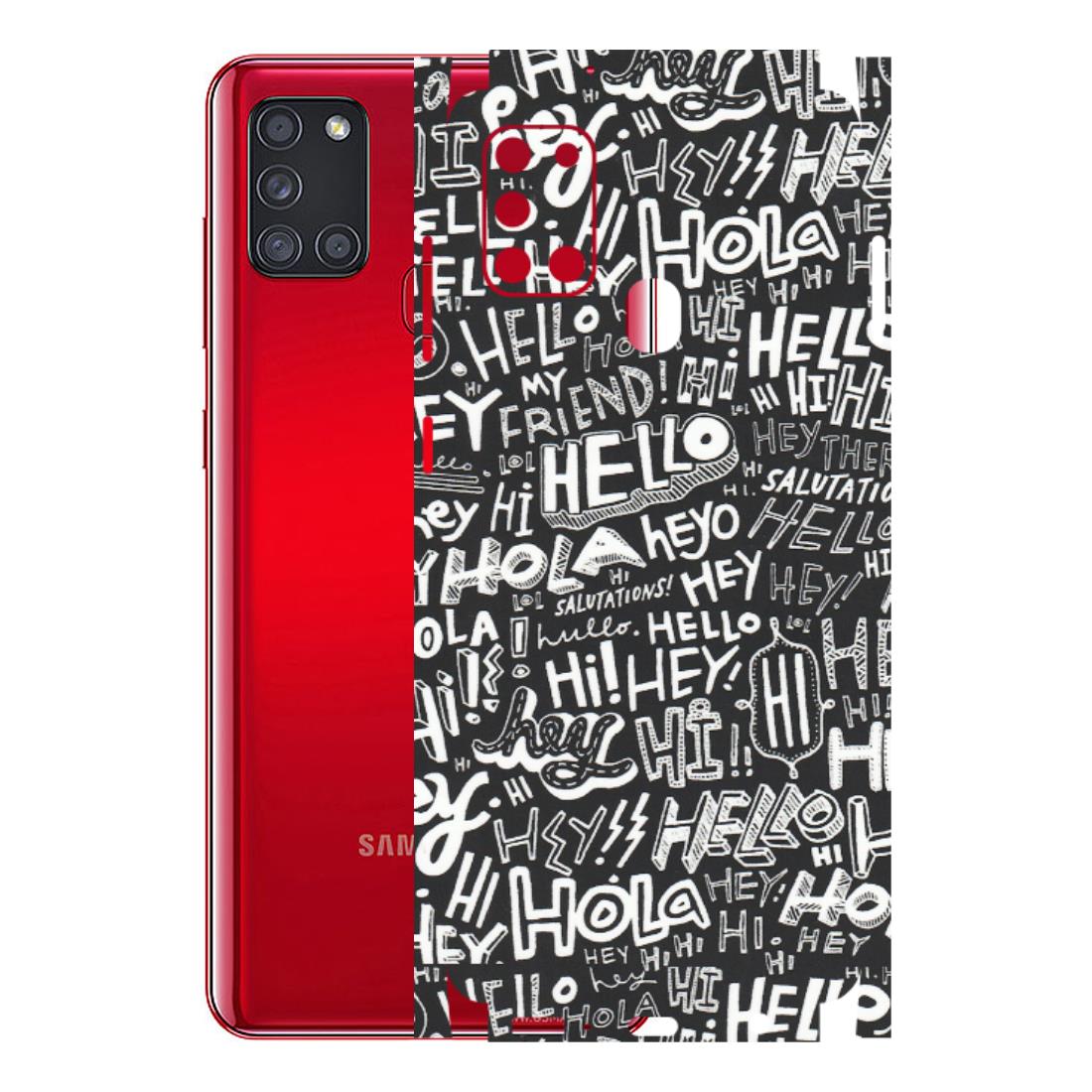 Samsung A/S Series Phone Skins (All Models) - Hi Hello Doodles - Matte Finish (M-25) Samsung Galaxy A21S