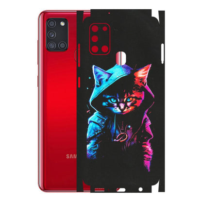 Samsung A/S Series Phone Skins (All Models) - Cyberpunk Cat - Matte Finish (M-45) Samsung Galaxy A21S