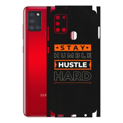 Samsung A/S Series Phone Skins (All Models) - Stay Humble Stay Hard - Matte Finish (M-48) Samsung Galaxy A21S