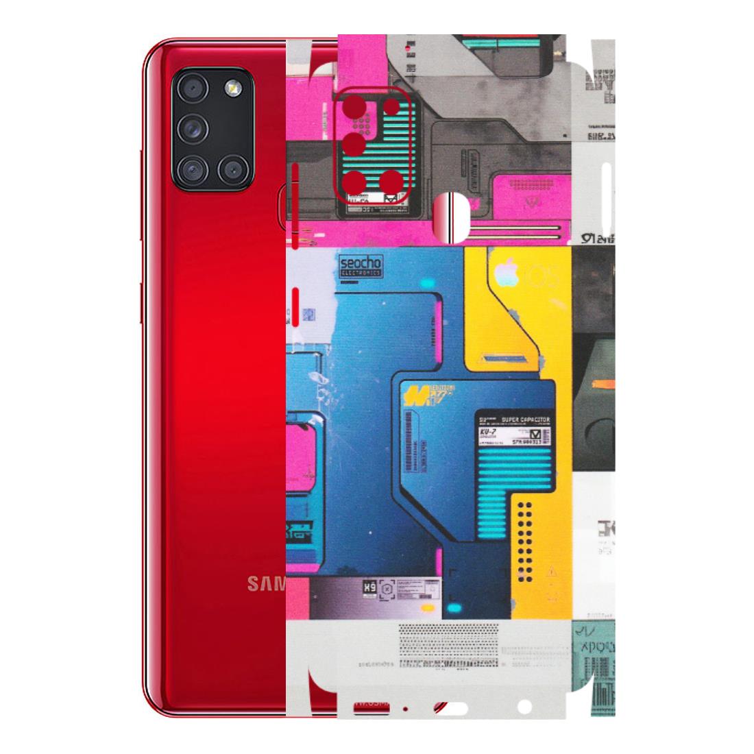 Samsung A/S Series Phone Skins (All Models) - Colourfull Motherboard Internals - Matte Finish (M-55) Samsung Galaxy A21S