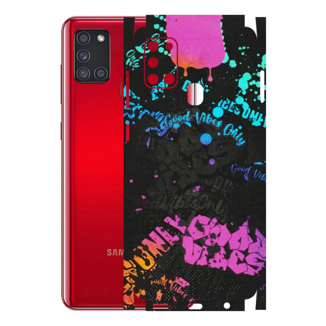 Samsung A/S Series Phone Skins (All Models) - Majestic Black Vibes - Matte Finish (M-62) Samsung Galaxy A21S