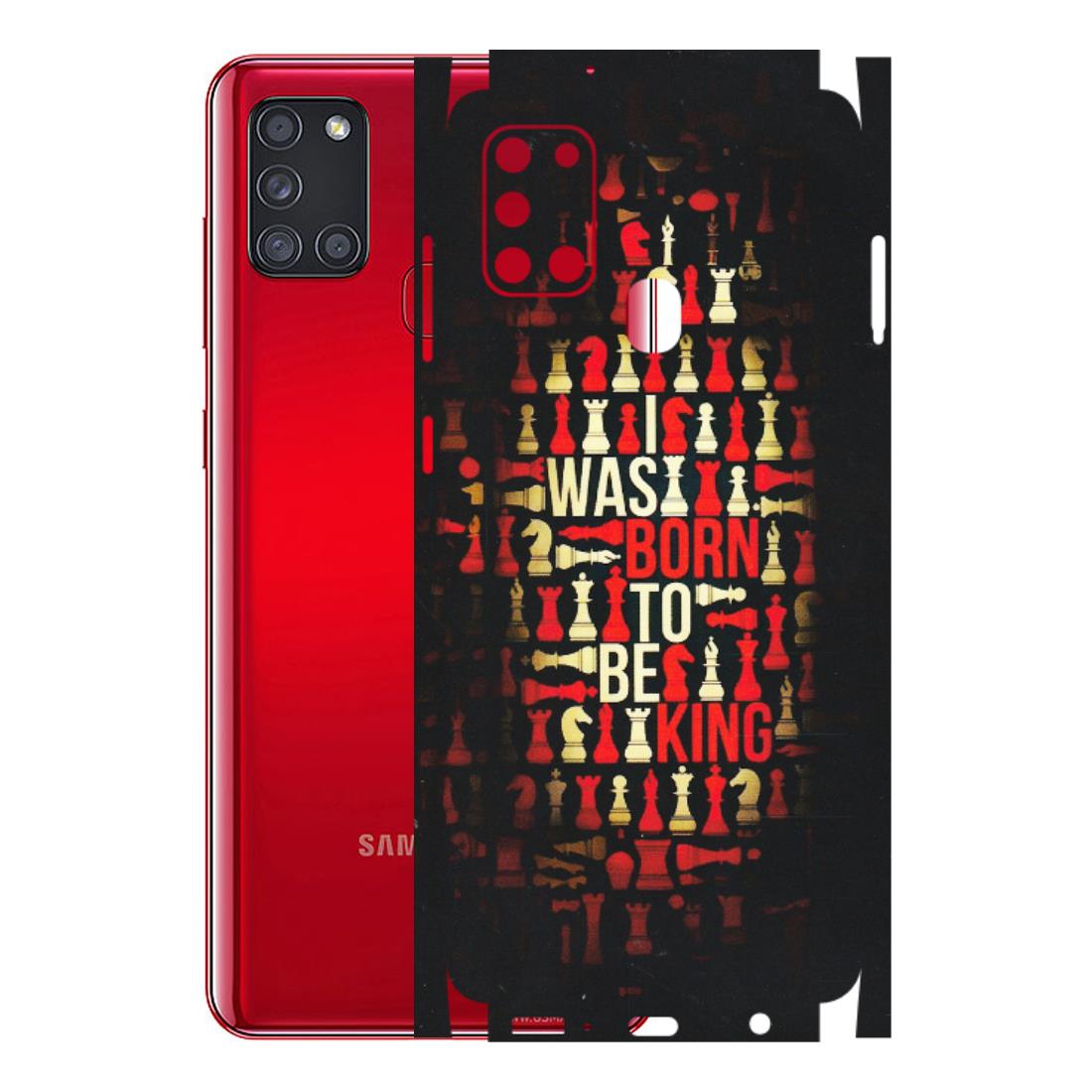Samsung A/S Series Phone Skins (All Models) - Born To Be King - Matte Finish (M-73) Samsung Galaxy A21S