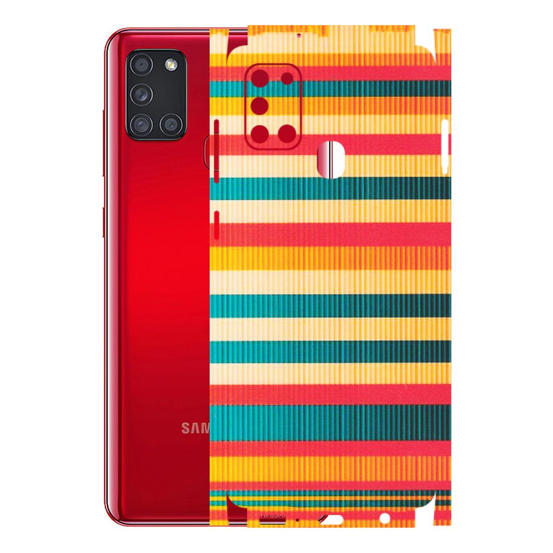 Samsung A/S Series Phone Skins (All Models) - Colourful Stripes Soothing Effect - Matte Finish (M-86) Samsung Galaxy A21S
