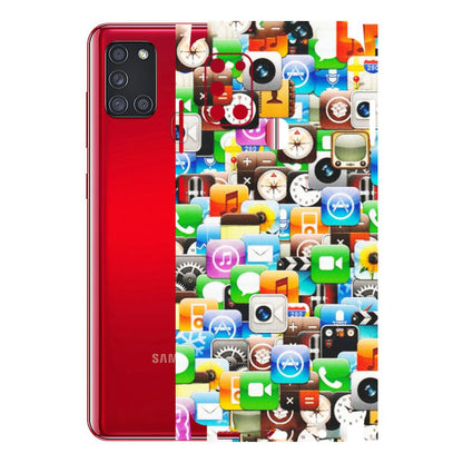 Samsung A/S Series Phone Skins (All Models) - All Apple Icons - Matte Finish (M-93) Samsung Galaxy A21S