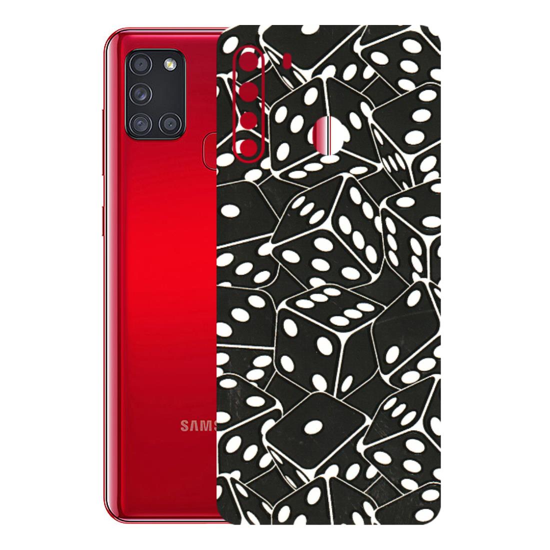 Samsung A/S Series Phone Skins (All Models) - Big Black Dices - 3D Embossed Finish (L-106) Samsung Galaxy A21