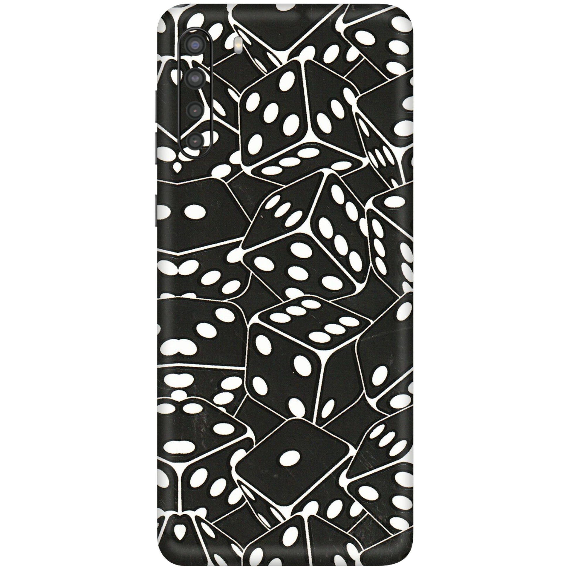 Samsung A/S Series Phone Skins (All Models) - Big Black Dices - 3D Embossed Finish (L-106) Samsung Galaxy A21