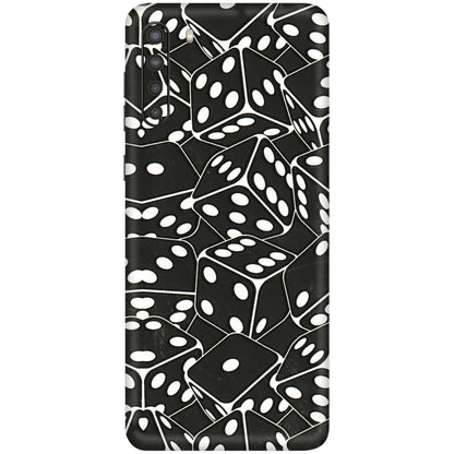 Samsung A/S Series Phone Skins (All Models) - Big Black Dices - 3D Embossed Finish (L-106) Samsung Galaxy A21