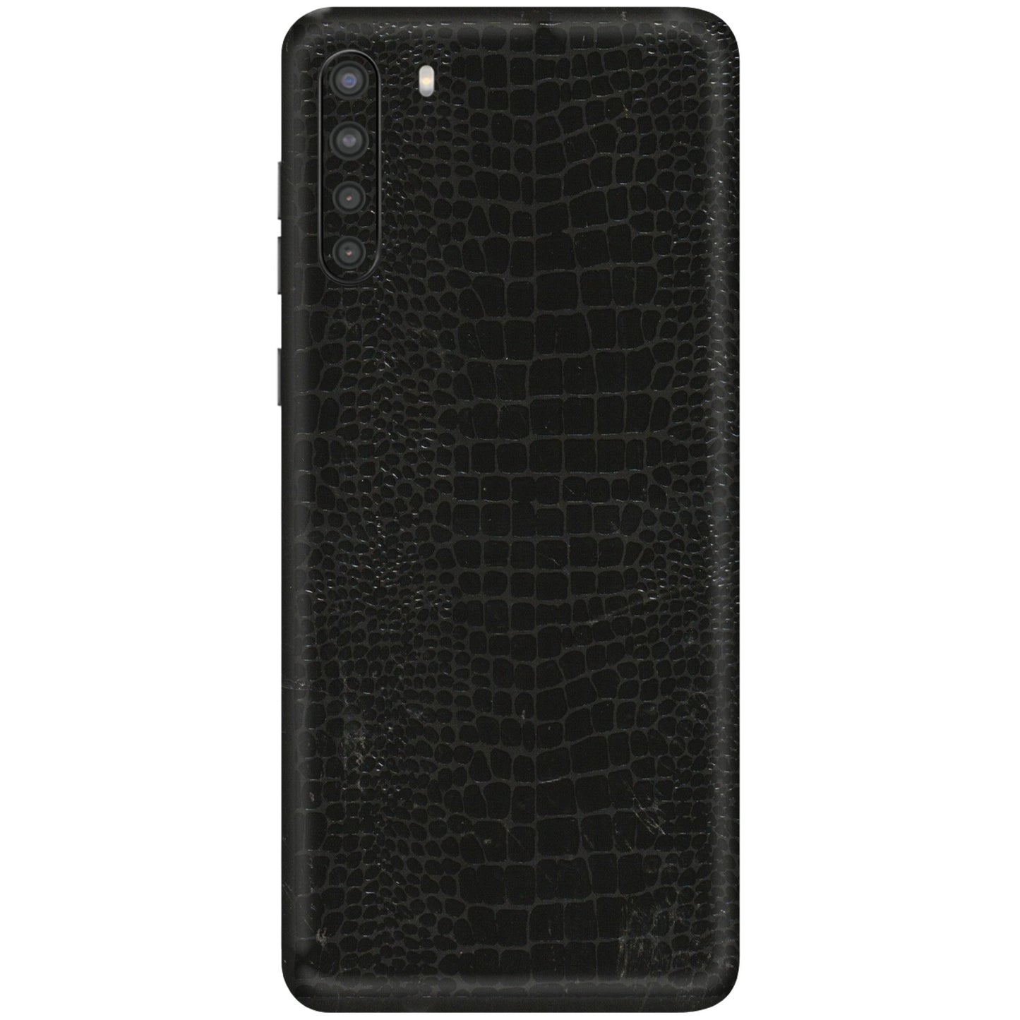 Samsung A/S Series Phone Skins (All Models) - Snake Leather Black - 3D Embossed Finish (L-107) Samsung Galaxy A21