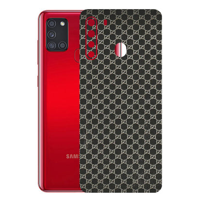 Samsung A/S Series Phone Skins (All Models) - Black G Print - 3D Embossed Finish (L-109) Samsung Galaxy A21