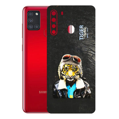 Samsung A/S Series Phone Skins (All Models) - Rider Tiger - 3D Embossed Finish (L-113) Samsung Galaxy A21