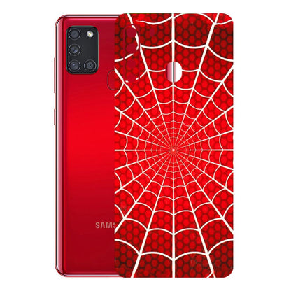 Samsung A/S Series Phone Skins (All Models) - Classic Spidey Web - 3D Embossed Finish (L-115) Samsung Galaxy A21