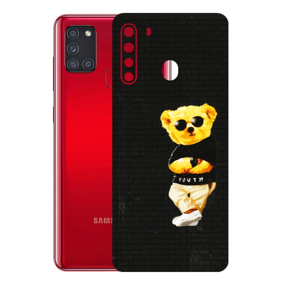 Samsung A/S Series Phone Skins (All Models) - Classy Teddy Bear - 3D Embossed Finish (L-116) Samsung Galaxy A21