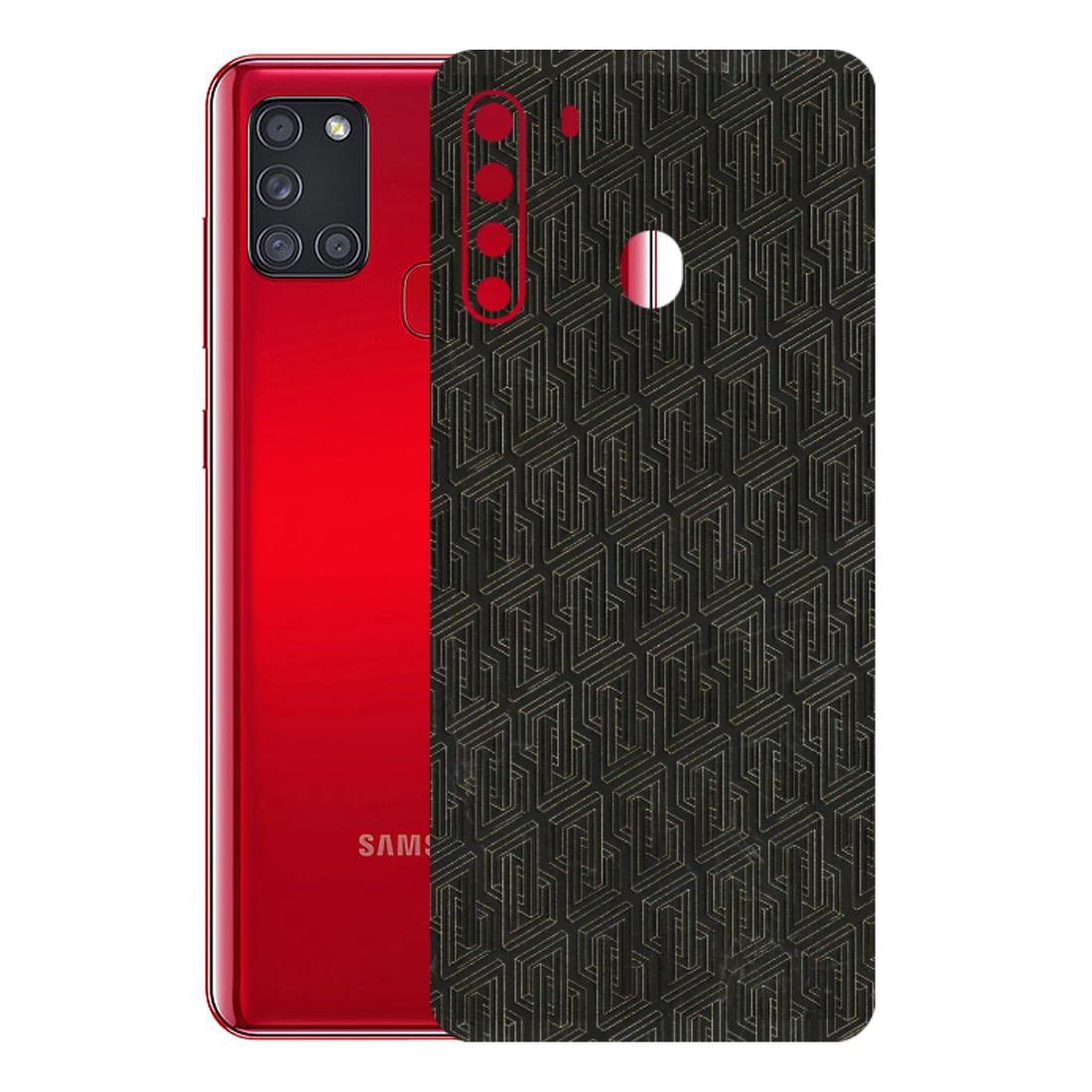 Samsung A/S Series Phone Skins (All Models) - Black Abstract Pattern - 3D Embossed Finish (L-117) Samsung Galaxy A21