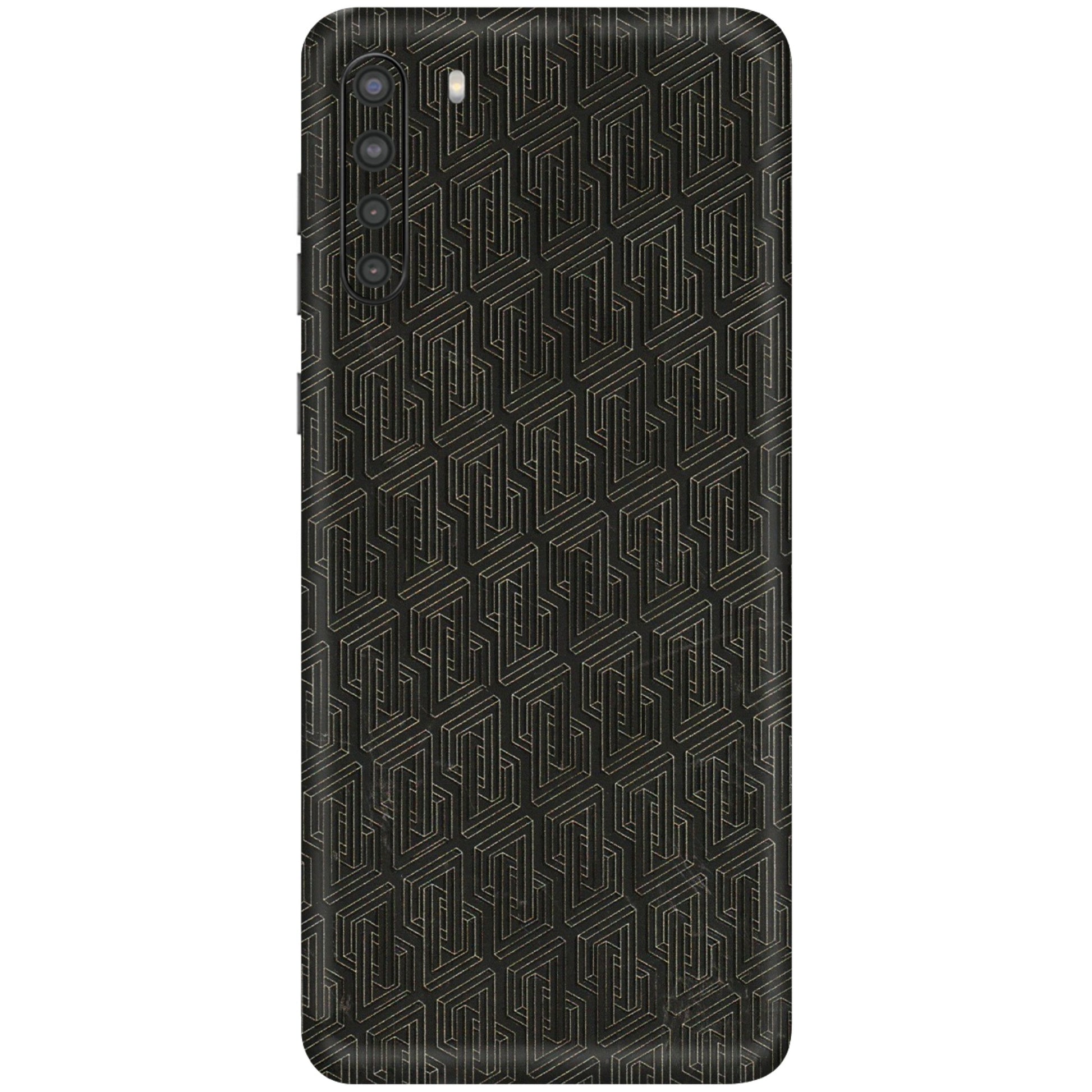 Samsung A/S Series Phone Skins (All Models) - Black Abstract Pattern - 3D Embossed Finish (L-117) Samsung Galaxy A21