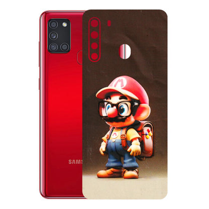 Samsung A/S Series Phone Skins (All Models) - Little Mario - 3D Embossed Finish (L-119) Samsung Galaxy A21