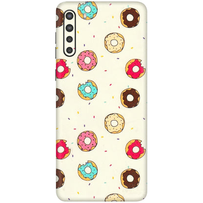 Samsung A/S Series Phone Skins (All Models) - Mini Donuts Doodle Art - 3D Embossed Finish (L-122) Samsung Galaxy A21