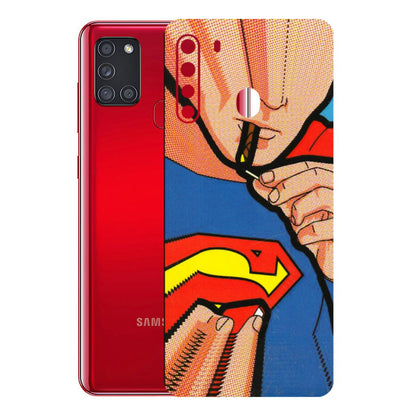 Samsung A/S Series Phone Skins (All Models) - Superman Sutta - 3D Embossed Finish (L-130) Samsung Galaxy A21