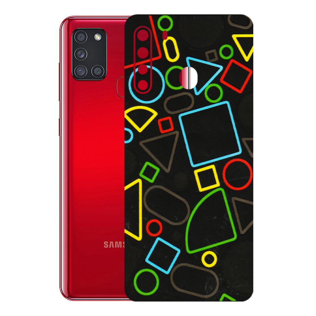 Samsung A/S Series Phone Skins (All Models) - Black Shapes - 3D Embossed Finish (L-131) Samsung Galaxy A21