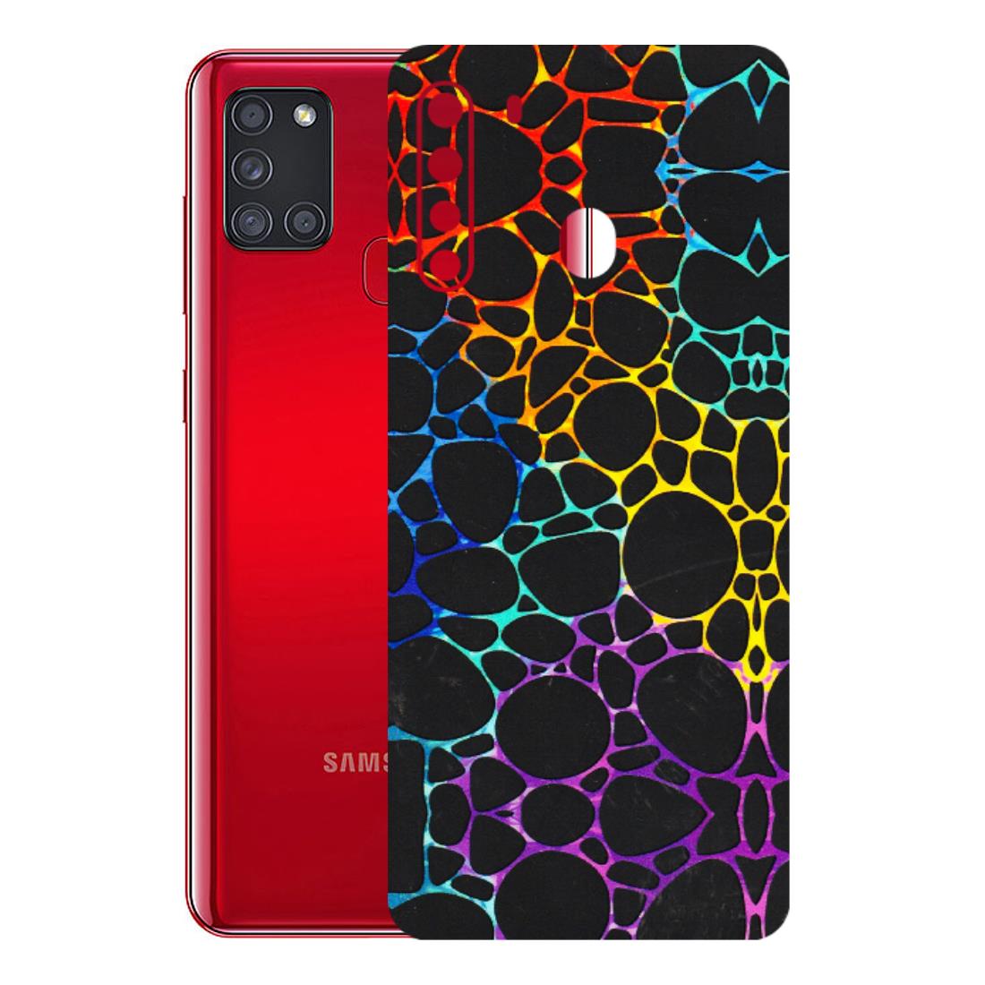 Samsung A/S Series Phone Skins (All Models) - Abstract Art MultiColour - 3D Embossed Finish (L-133) Samsung Galaxy A21
