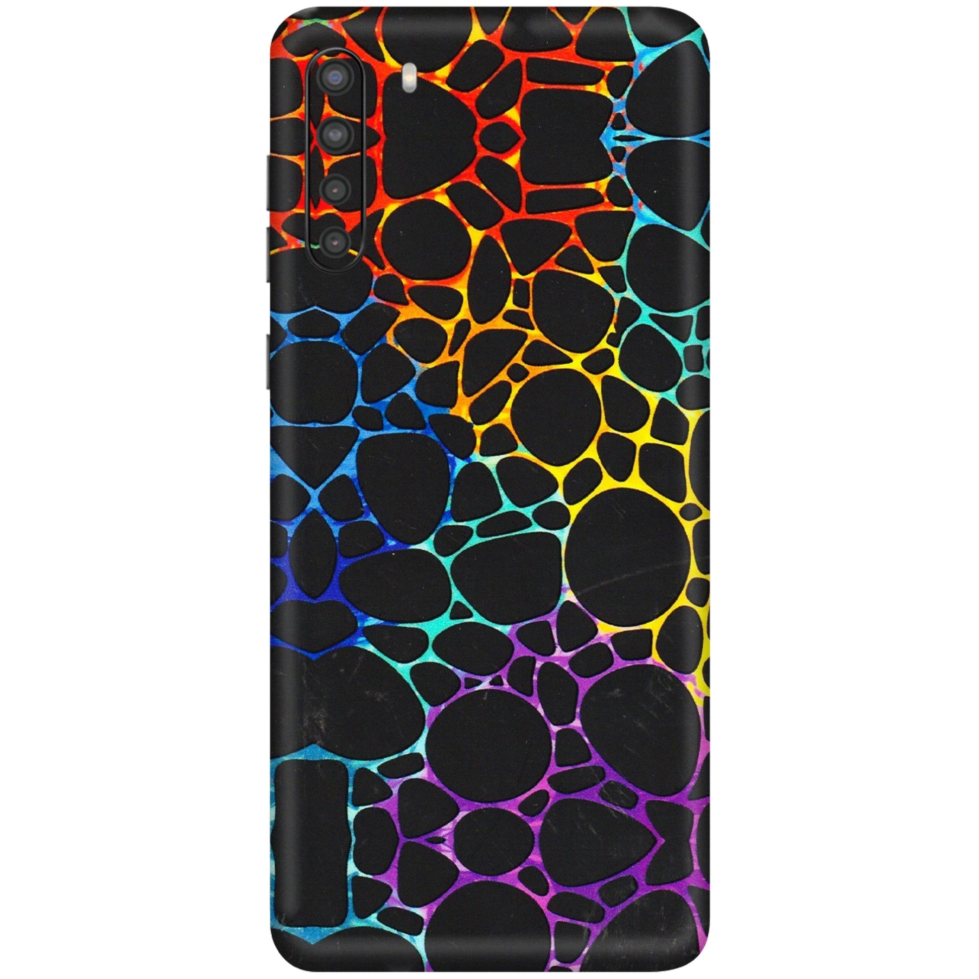 Samsung A/S Series Phone Skins (All Models) - Abstract Art MultiColour - 3D Embossed Finish (L-133) Samsung Galaxy A21