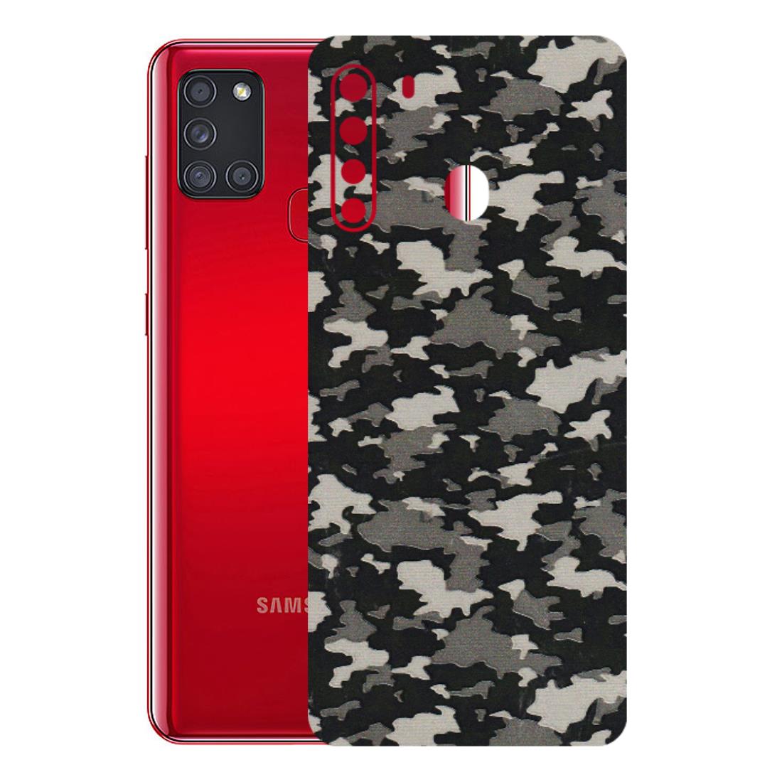 Samsung A/S Series Phone Skins (All Models) - Black/Grey Camoflaunge - 3D Embossed Finish (L-142) Samsung Galaxy A21