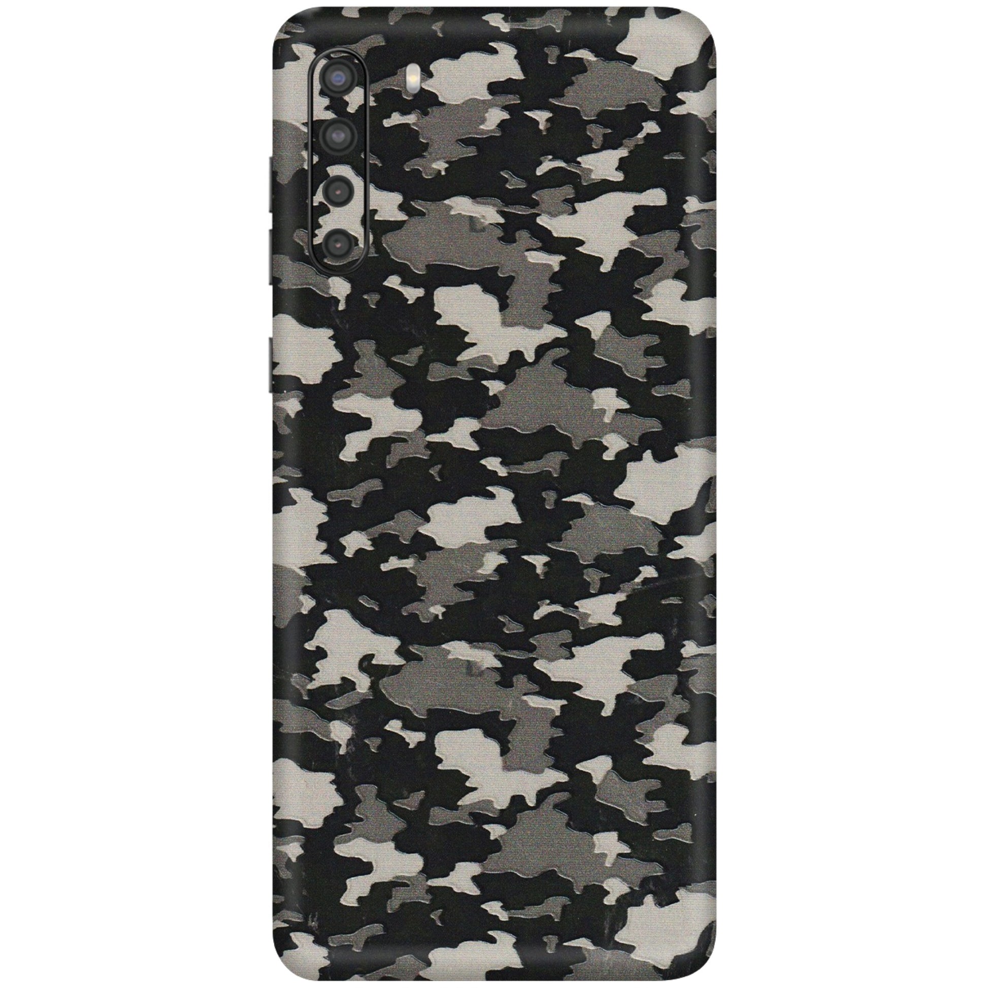 Samsung A/S Series Phone Skins (All Models) - Black/Grey Camoflaunge - 3D Embossed Finish (L-142) Samsung Galaxy A21
