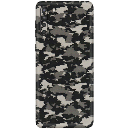 Samsung A/S Series Phone Skins (All Models) - Black/Grey Camoflaunge - 3D Embossed Finish (L-142) Samsung Galaxy A21