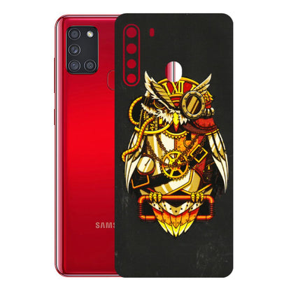 Samsung A/S Series Phone Skins (All Models) - Classy Smart Owl - 3D Embossed Finish (L-144) Samsung Galaxy A21