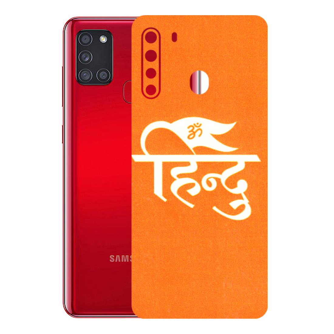 Samsung A/S Series Phone Skins (All Models) - Hindu Kesari - 3D Embossed Finish (L-154) Samsung Galaxy A21