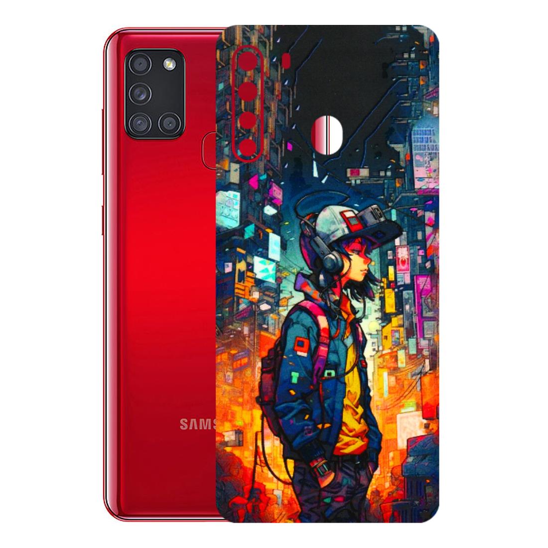 Samsung A/S Series Phone Skins (All Models) - Street Anime Guy - 3D Embossed Finish (L-158) Samsung Galaxy A21