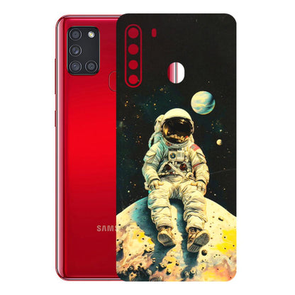 Samsung A/S Series Phone Skins (All Models) - Astronaut in Space - 3D Embossed Finish (L-16) Samsung Galaxy A21
