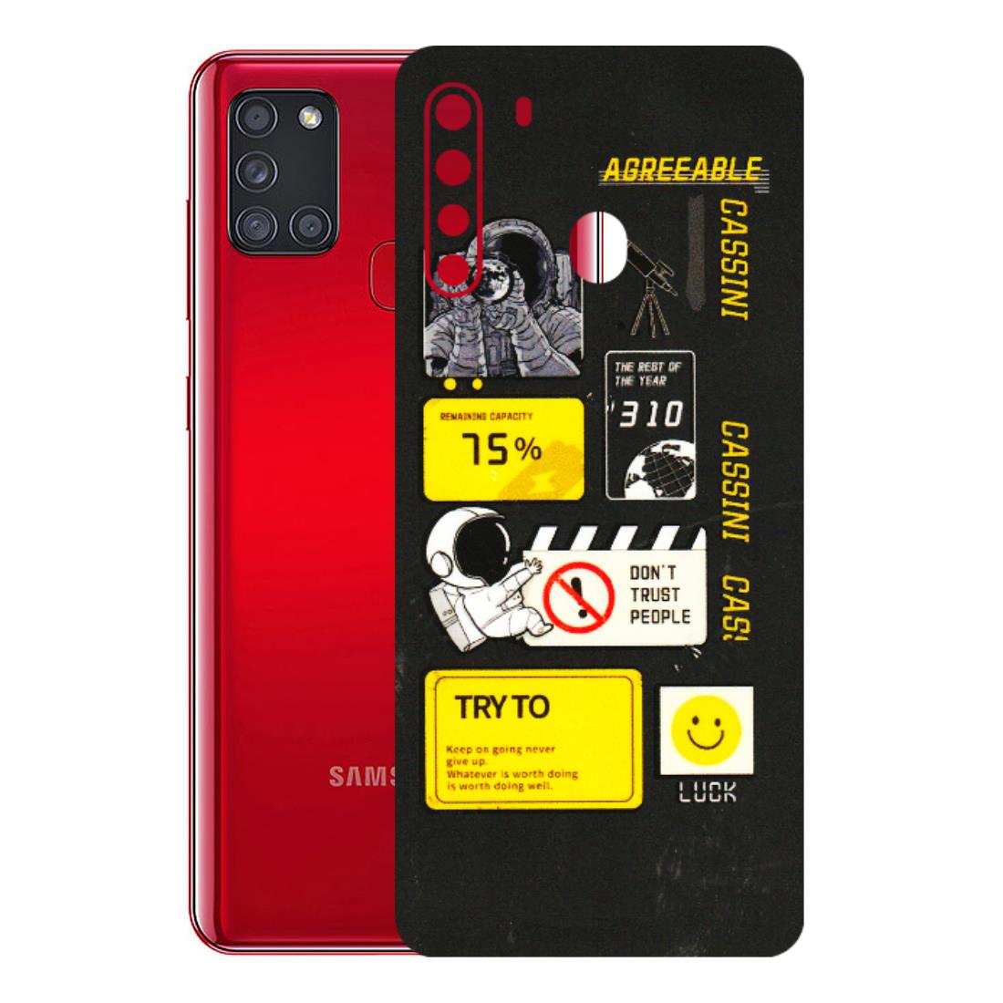 Samsung A/S Series Phone Skins (All Models) - Black Cassini - 3D Embossed Finish (L-161) Samsung Galaxy A21