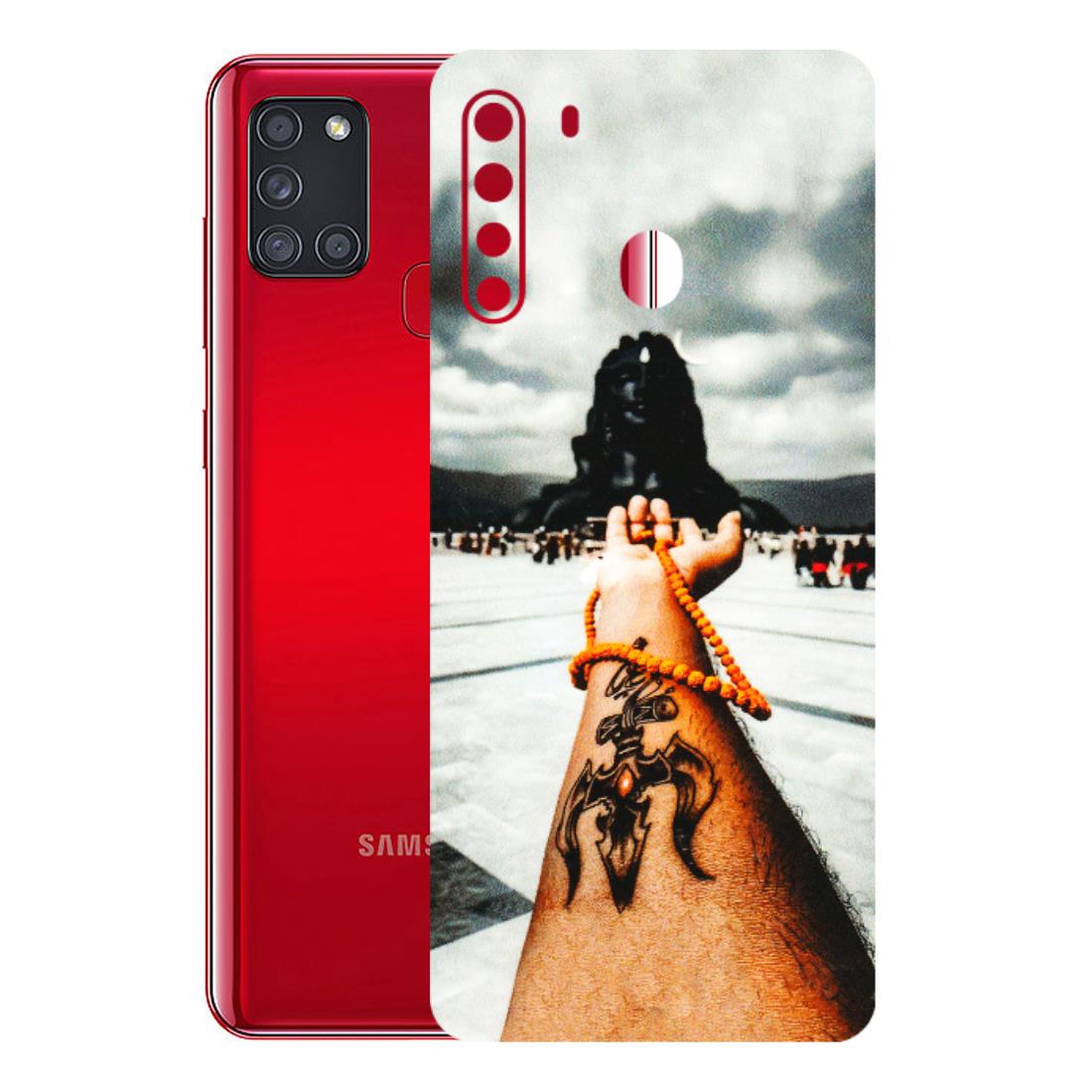 Samsung A/S Series Phone Skins (All Models) - Jai Adiyogi Mahakaal - 3D Embossed Finish (L-164) Samsung Galaxy A21