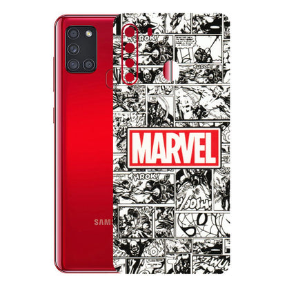 Samsung A/S Series Phone Skins (All Models) - Marvel Comic - 3D Embossed Finish (L-171) Samsung Galaxy A21
