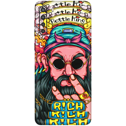 Samsung A/S Series Phone Skins (All Models) - Battle King Dude Face - 3D Embossed Finish (L-178) Samsung Galaxy A21