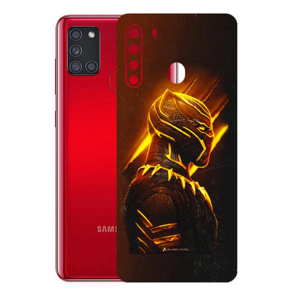 Samsung A/S Series Phone Skins (All Models) - Gold Black Panther - 3D Embossed Finish (L-181) Samsung Galaxy A21