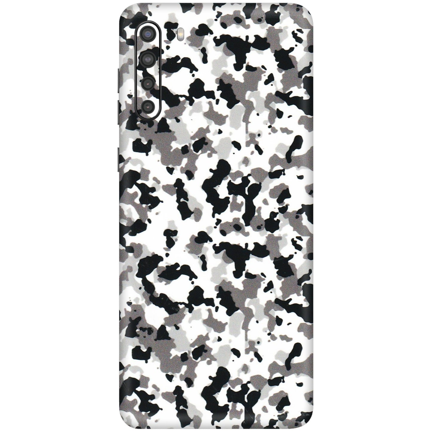 Samsung A/S Series Phone Skins (All Models) - White Black Camouflage - 3D Embossed Finish (L-18) Samsung Galaxy A21