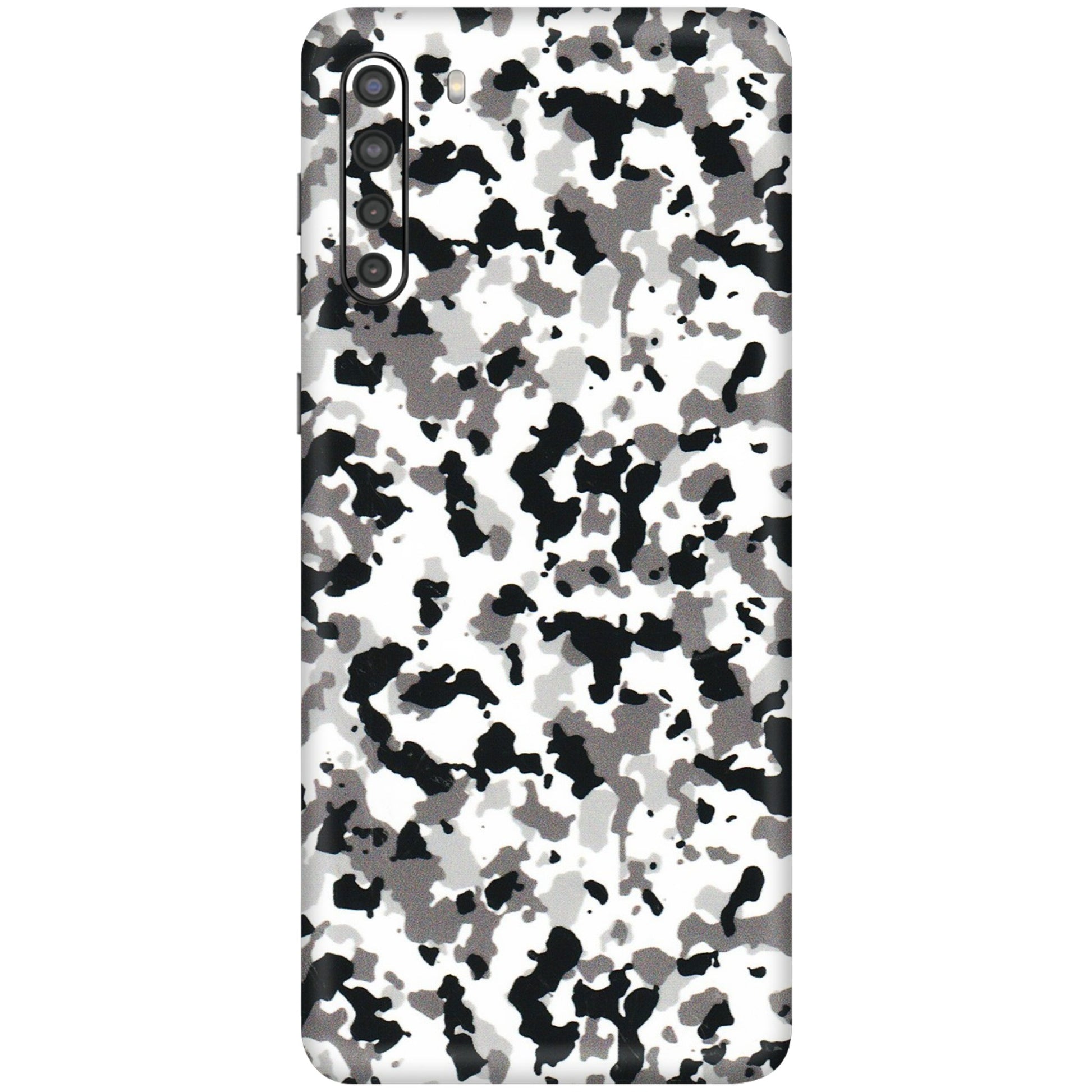 Samsung A/S Series Phone Skins (All Models) - White Black Camouflage - 3D Embossed Finish (L-18) Samsung Galaxy A21