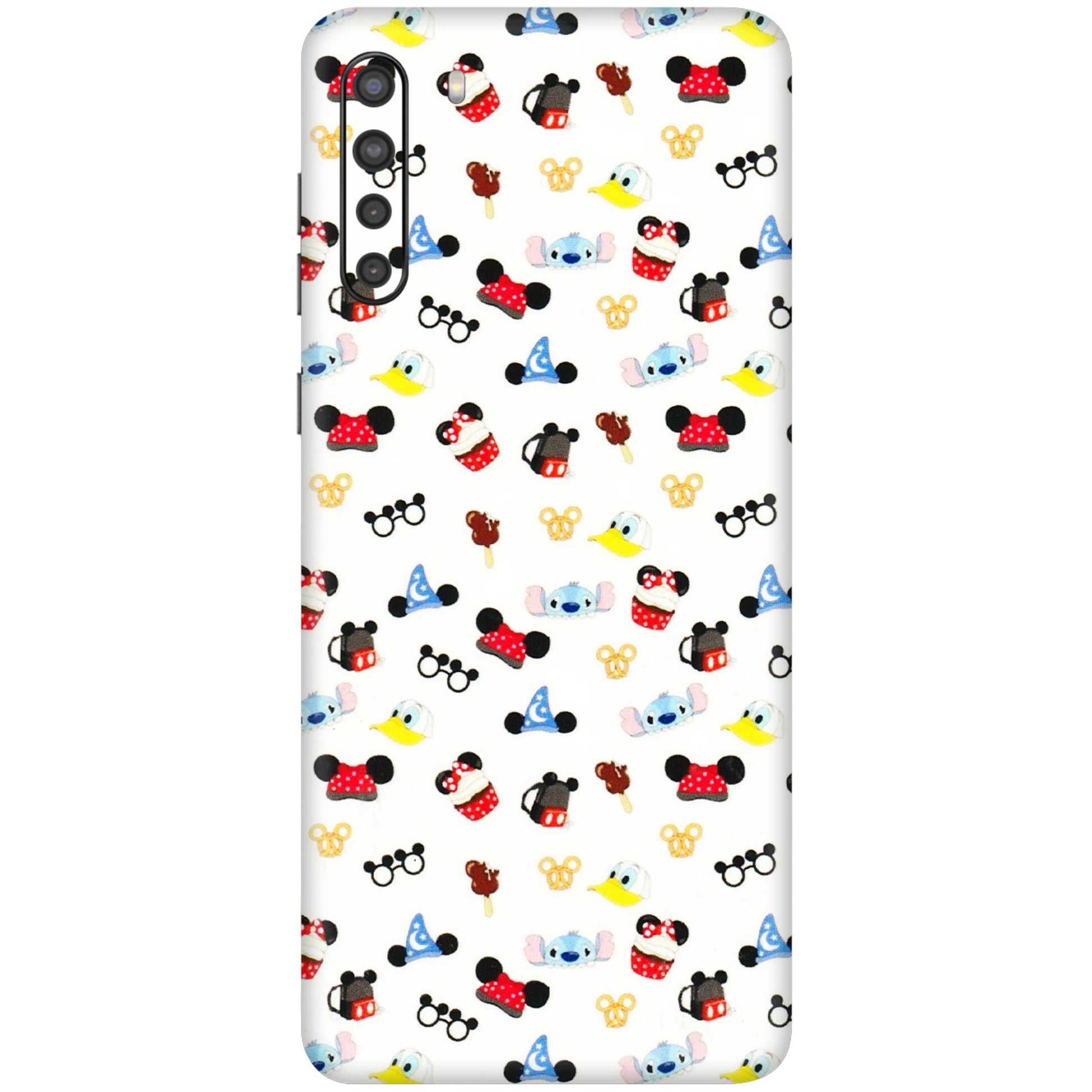 Samsung A/S Series Phone Skins (All Models) - Minnie Mouse & Donald Doodles s - 3D Embossed Finish (L-194) Samsung Galaxy A21