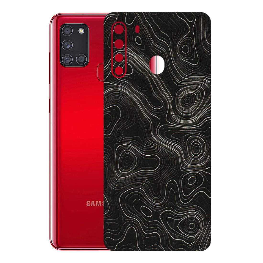 Samsung A/S Series Phone Skins (All Models) - Black Swirl - 3D Embossed Finish (L-196) Samsung Galaxy A21