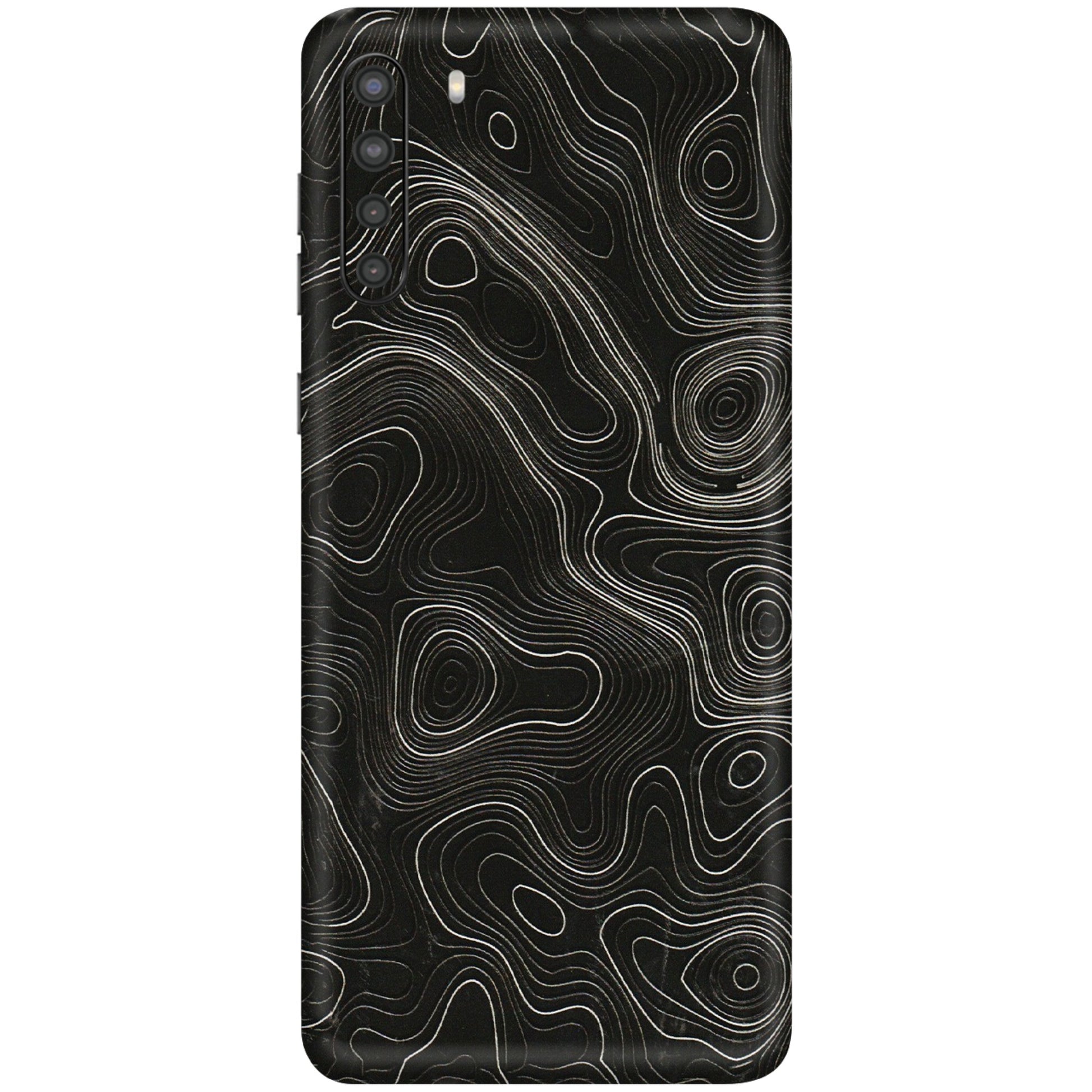Samsung A/S Series Phone Skins (All Models) - Black Swirl - 3D Embossed Finish (L-196) Samsung Galaxy A21