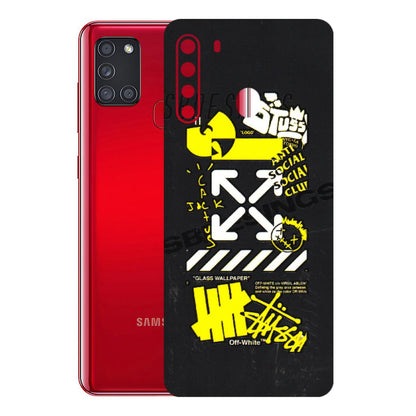 Samsung A/S Series Phone Skins (All Models) - Anti Social Graffiti - 3D Embossed Finish (L-198) Samsung Galaxy A21
