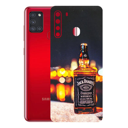 Samsung A/S Series Phone Skins (All Models) - JD Whiskey Bottle - 3D Embossed Finish (L-20) Samsung Galaxy A21