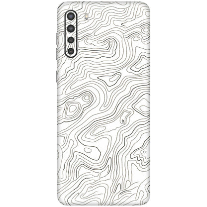 Samsung A/S Series Phone Skins (All Models) - White Black Swirls - 3D Embossed Finish (L-219) Samsung Galaxy A21