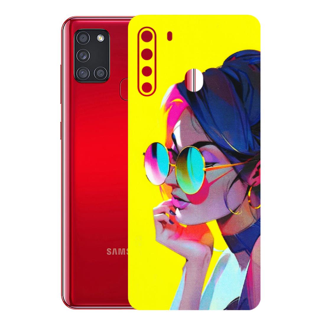 Samsung A/S Series Phone Skins (All Models) - Bold Stylish Girl - 3D Embossed Finish (L-222) Samsung Galaxy A21