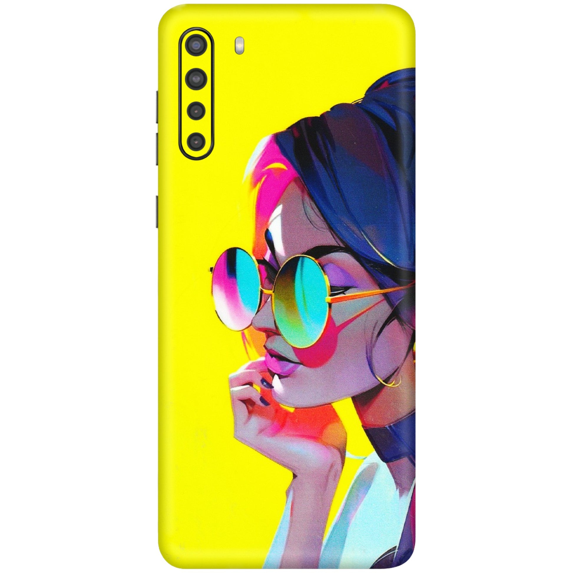 Samsung A/S Series Phone Skins (All Models) - Bold Stylish Girl - 3D Embossed Finish (L-222) Samsung Galaxy A21