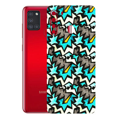 Samsung A/S Series Phone Skins (All Models) - Funky Zig Zag - 3D Embossed Finish (L-223) Samsung Galaxy A21